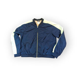 GAP Bomber Jacket Navy and White Large